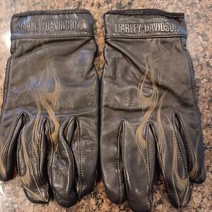 Harley-Davidson Black Leather Gloves